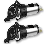 Xfaiz Enchufe para encendedor de cigarrillos de 12 V, 120 W, 2 unidades, adaptador de toma de corriente para encendedor de cigarrillos de coche, adaptador de toma de corriente, enchufe impermeable