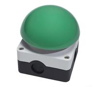 XFAK-KC11 Interruptor de pie 2 Cierres Autoajustable Pulsador de Seta Industrial Aleación de Plata 10 A 500 V AC-15 DC-13 para control de máquina de emergencia-Apagado de pedal Multicolor (Verde)