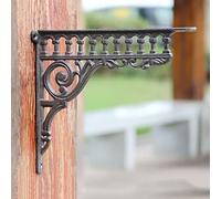 XFAK Soportes para Estantes Antiguas Triangular Soporte Estante De Pared Escuadras De Hierro Fundido para Estantes Flotantes, Vintage(2X)