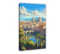 XFATGIA Florence - Lienzo decorativo para pared, 20 x 30 cm