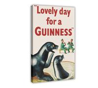 XFATGIA Guinness - Póster publicitario retro en lienzo, decoración de pared, pinturas para sala de estar, dormitorio, decoración de 20 x 30 cm