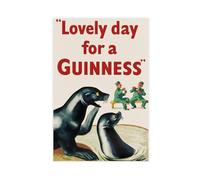 XFATGIA Guinness - Póster publicitario retro en lienzo para decoración de dormitorio, oficina, habitación, regalo, 60 x 90 cm
