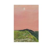 XFATGIA Impresión artística de puesta de sol rosa, paisaje abstracto, acuarela, póster para decoración de dormitorio, oficina, habitación, regalo, 12 x 18 pulgadas (30 x 45 cm)