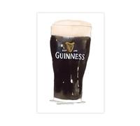 XFATGIA Lienzo con impresión de pinta de cerveza Guinness para decoración de pared, pinturas para sala de estar, dormitorio, 20 x 30 cm
