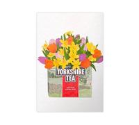 XFATGIA Lienzo decorativo de Yorkshire con diseño de tulipán y narciso para cocina, decoración de dormitorio, oficina, habitación, regalo, 30 x 45 cm