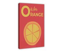 XFATGIA Lienzo decorativo naranja para regalo de alimentos, decoración de dormitorio, paisaje, oficina, habitación, regalo, 30 x 45 cm