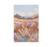 XFATGIA Lienzo decorativo para decoración del hogar, diseño de campo de flores silvestres, 30 x 45 cm