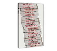 XFATGIA Póster artístico de Pizza Every Night, póster de lienzo para decoración de pared, pinturas para sala de estar, dormitorio, decoración de 40 x 60 cm