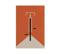 XFATGIA Póster de Bauhaus impreso en color naranja, póster de lona de Bau para decoración de dormitorio, paisaje, oficina, habitación, regalo, 40 x 60 cm