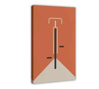 XFATGIA Póster de Bauhaus impreso en color naranja, póster de lona de Bau para decoración de dormitorio, paisaje, oficina, habitación, regalo, 30 x 45 cm