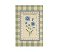 XFATGIA Póster de flores azules para decoración de pared, lienzo a cuadros de Cottagecore, impresión artística para sala de estar, dormitorio, 30 x 45 cm