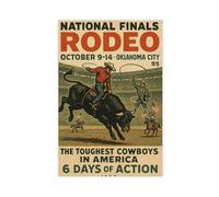 XFATGIA Póster de la final del rodeo de vaquero nacional, lienzo para decoración de pared, pinturas para sala de estar, dormitorio, decoración de 60 x 90 cm