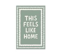 XFATGIA Póster de lienzo con texto en inglés "The Feeling of Home Is Like A Print" (La sensación del hogar es como una impresión, 50 x 75 cm)