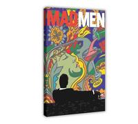 XFATGIA Póster de lienzo de Mad Men para decoración de pared, pinturas para sala de estar, dormitorio, 50 x 75 cm