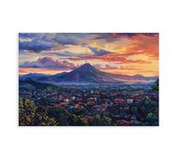 XFATGIA Póster de lienzo de San José, Costa Rica, puesta de sol, decoración de dormitorio, paisaje, oficina, habitación, regalo, 40 x 60 cm