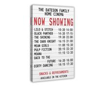 XFATGIA Póster de lista de películas retro personalizable, lienzo para decoración de pared, pinturas para sala de estar, dormitorio, decoración de 60 x 90 cm