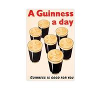 XFATGIA Póster de pared de tortuga publicitaria retro de cerveza negra de Guinness para decoración de dormitorio, oficina, habitación, regalo, 30 x 45 cm