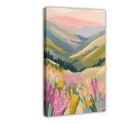 XFATGIA Póster de pastizales de verano, lienzo para decoración de dormitorio, oficina, habitación, regalo, 50 x 75 cm