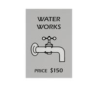 XFATGIA Póster de planta de agua de mansión, impresión artística para decoración del hogar, póster de lienzo, decoración de dormitorio, paisaje, oficina, habitación, regalo, 20 x 30 pulgadas (50 x 75