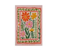 XFATGIA Póster en lienzo con diseño de ramo de flores silvestres rosas, para decoración de dormitorio, oficina, habitación, regalo, 20 x 30 cm