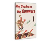 XFATGIA Póster publicitario retro del ejército Guinness, impresión artística personalizada, póster en lienzo, decoración de dormitorio, paisaje, oficina, habitación, regalo, 20 x 30 cm
