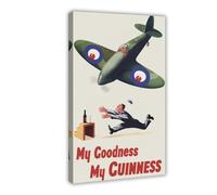 XFATGIA Póster publicitario vintage personalizado para The Guinness Fireball Fighter Jet lienzo póster decoración dormitorio paisaje oficina decoración regalo 20 x 30 pulgadas (50 x 75 cm)