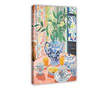 XFATGIA Póster vintage de mesa de café en lienzo, póster decorativo para pared, pinturas para sala de estar, dormitorio, decoración de 20 x 30 cm