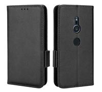 XFDSFDL® Funda protectora para Sony Xperia XZ2 H8216/ H8266 (5.7 pulgadas) Funda de cuero de la PU Litchi patrón con soporte Shell hebilla lateral magnética funda negro