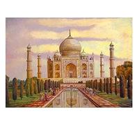 XFENDOUDOU Kit punto de cruz tela impresa principiantes Patrón del Taj Mahal DIY 11CT Cross Stitch Kit de Herramienta de Puntada Cruzada Contada a Mano 16x20inch