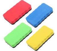 XFentech 4 Piezas Borrador para Pizarra Blanca - Borradores Magnético para Pizarra, Limpiador de Espuma para Pizarra de Borrado en Seco con Almohadilla de Fieltro Grueso para Hogar, Oficina y Aulas