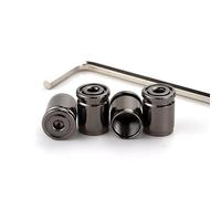 XFEU_sp 4 Piezas Tapones Rueda Coche para AU-DI RS Q8 2021-2023 2024 2025, Tapones De VáLvula De Coche, Tapa De VáLvula con Un Anillo De Sellado, Antifugas Antirrobo A Prueba De Polvo,B