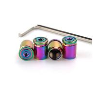 XFEU_sp 4 Piezas Tapones Rueda Coche para AU-DI RS Q8 2021-2023 2024 2025, Tapones De VáLvula De Coche, Tapa De VáLvula con Un Anillo De Sellado, Antifugas Antirrobo A Prueba De Polvo,A