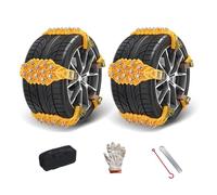 XFEU_sp Cadenas De Nieve para Jaguar F-Pace 2016-2023 2024 2025, Cadenas Coche Nieve, Cadenas De Nieve para Coche, para NeumáTicos De 165 A 265 Mm para Invierno Hielo Barro,Yellow-10pcs