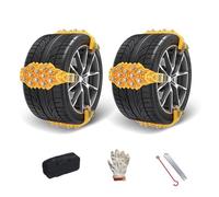 XFEU_sp Cadenas De Nieve para Mazda CX-30 2019-2023 2024 2025, Cadenas Coche Nieve, Cadenas De Nieve para Coche, para NeumáTicos De 165 A 265 Mm para Invierno Hielo Barro,Yellow-6pcs