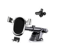 XFEU_sp Soporte MóVil Coche para Dacia Duster, Porta MóVil Coche Soporte Telefono Coche 360° RotacióN Uso con Una Mano TeléFono MóVil De 4” A 6” Accesorios,Black+Silver-B