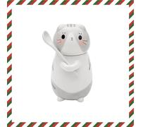 Xfeyaqlo 300ml Tazas Espresso Ceramica, Taza Gato, Tazas Café Cappuccino, Adecuado para El Hogar, La Oficina, Es Una Buena Opción de Regalo (Gris)