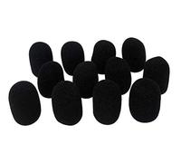 XFFZDP-BLK solapa y parabrisas del micrófono de auricular, Color negro, paquete de una docena
