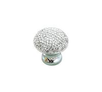 XFHtyCJ 2 Piezas perillas de cajón de gabinete de Cristal de un Solo Orificio(White Clear Knob)