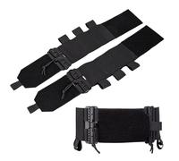 XFLHXY Par De Fajas Elásticas Tácticas, Correa De Montaje De Liberación Rápida Para Chaleco, Faja Elástica De Liberación Rápida, Con 3 Bolsas Para Cargadores(Black)