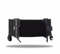 XFLHXY Par de Fajas Elásticas Tácticas, Correa de Montaje de Liberación Rápida para Chaleco, Faja Elástica de Liberación Rápida, con 3 Bolsas para Cargadores(Black)