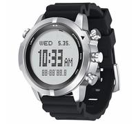 XFLHXY Reloj de buceo digital, relojes de computadora de buceo para hombre, relojes de buceo, relojes de pulsera para hombre con brújula, altímetro, barómetro, podómetro, blanco, talla única