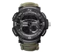 XFLHXY Reloj Táctico de Supervivencia 23 en 1 para Hombre, Multifuncional, Resistente al Agua, con Brújula, Silbato, Termómetro y Pulseras de Paracord(Color5)