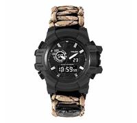 XFLHXY Reloj Táctico de Supervivencia 23 en 1 para Hombre, Multifuncional, Resistente al Agua, para Exteriores, Pulsera Ajustable con Brújula y Correa de Paracord(Color10)