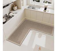 XFLHXY Tapete de Cocina Esquinero, 1 Pieza en Forma de L, Superabsorbente, Antideslizante(Color8,80 * 80 * 45cm)