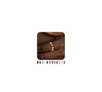 XFLSDHGD Anillos de piedra de nacimiento para mujeres anillos de oro no empañados Distones delicados de la piedra de nacer regalos de cumpleaños para mujeres regalos de cumpleaños