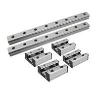 XFLSDHGD Guía Lineal Externa de Doble Eje de Alta Velocidad LGD12 Rail Deslizante + 2 Rollador de 4 Ruedas Slider de rodamiento de Acero Alezo de Aluminio óptico de Acero (2000 mm)