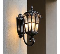XFLSDHGD Lámpara de Pared al Aire Libre Retro Europea Antigua Roma Patio Impermeable/Villa Balcón Villa Corredor Jardín Vidrio E27