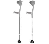 XFLSDHGD Muleta de antebrazo Ajustable de Altura de caña, muletas ergonómicas Que absorben el Codo, con el Mango cómodo de Asistencia Liviana, para Hombres/Mujeres, Negros