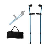 XFLSDHGD Muletas 1 par de antebrazo para Adultos, Plegable, Ajustable de Altura, caña de Aluminio liviano, Mango ergonómico, Seguro para Hombres y Mujeres