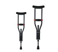 XFLSDHGD Muletas de la axila para niños, muletas Ajustables de Aluminio para Caminar, muletas médicas Negras con Almohadilla de axila y empuñadura, Adecuada para la Altura 3 '2' '-4' 4